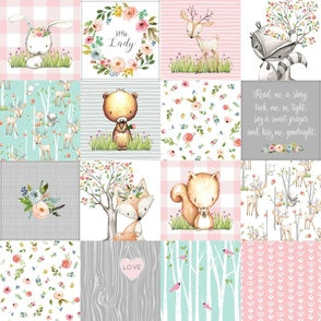 New Release Girl Crib Bedding - Little Lady Floral Woodland Animals Baby Bedding Collection - DBC Baby Bedding Co 