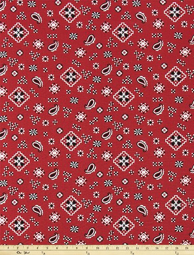 Twin, Full, Queen, or King Comforter - Red Bandana Western - DBC Baby Bedding Co 