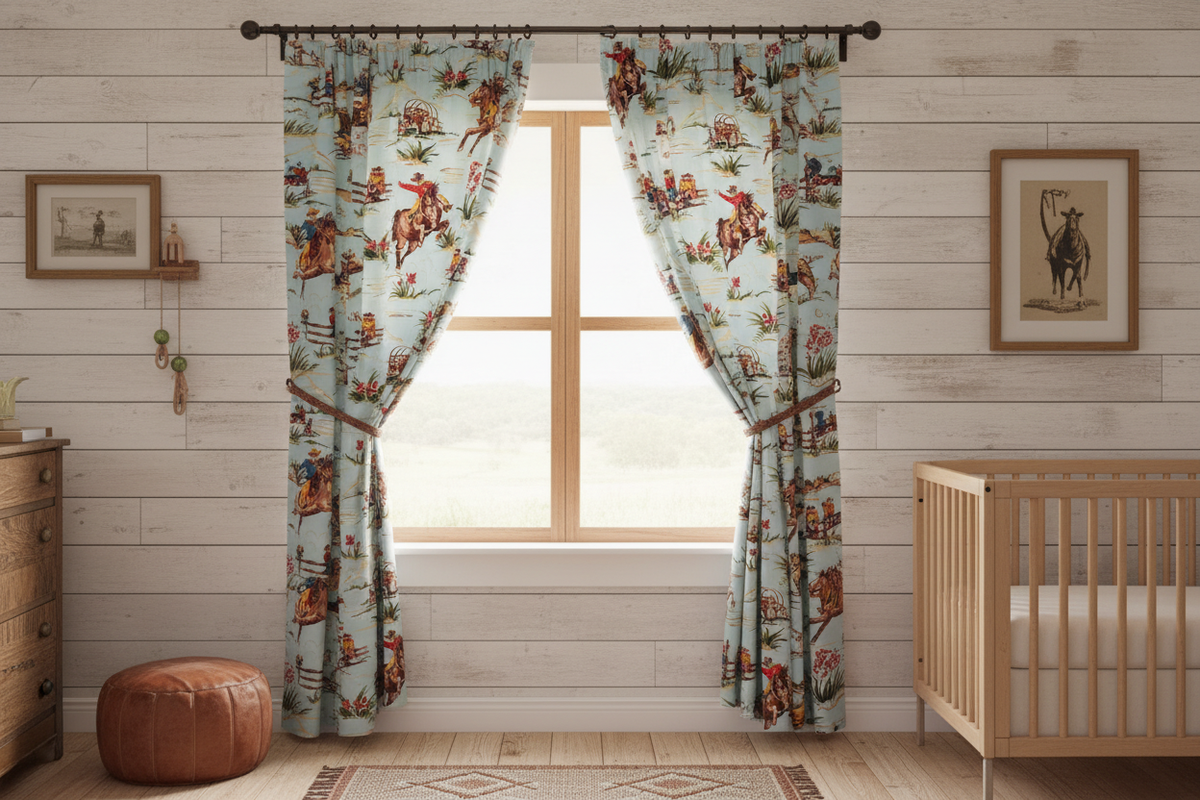 Barn Dandy Cowboy Western Curtains