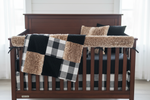 Black and White Buffalo Check Bedding Close-Up