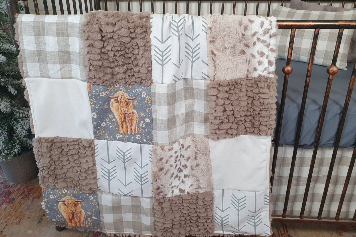 Close-up Highland Cow Bedding