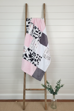 Cow Arrow Blanket Lifestyle on Ladder