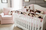 Cow Print Nursery - Close Up Solid Blush Sheet
