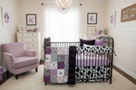 Cow Purple Bedding Nursery Lilac Velvet Chair