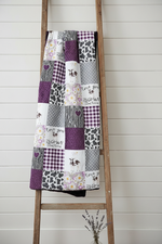Cow Purple Blanket Lifestyle on Ladder