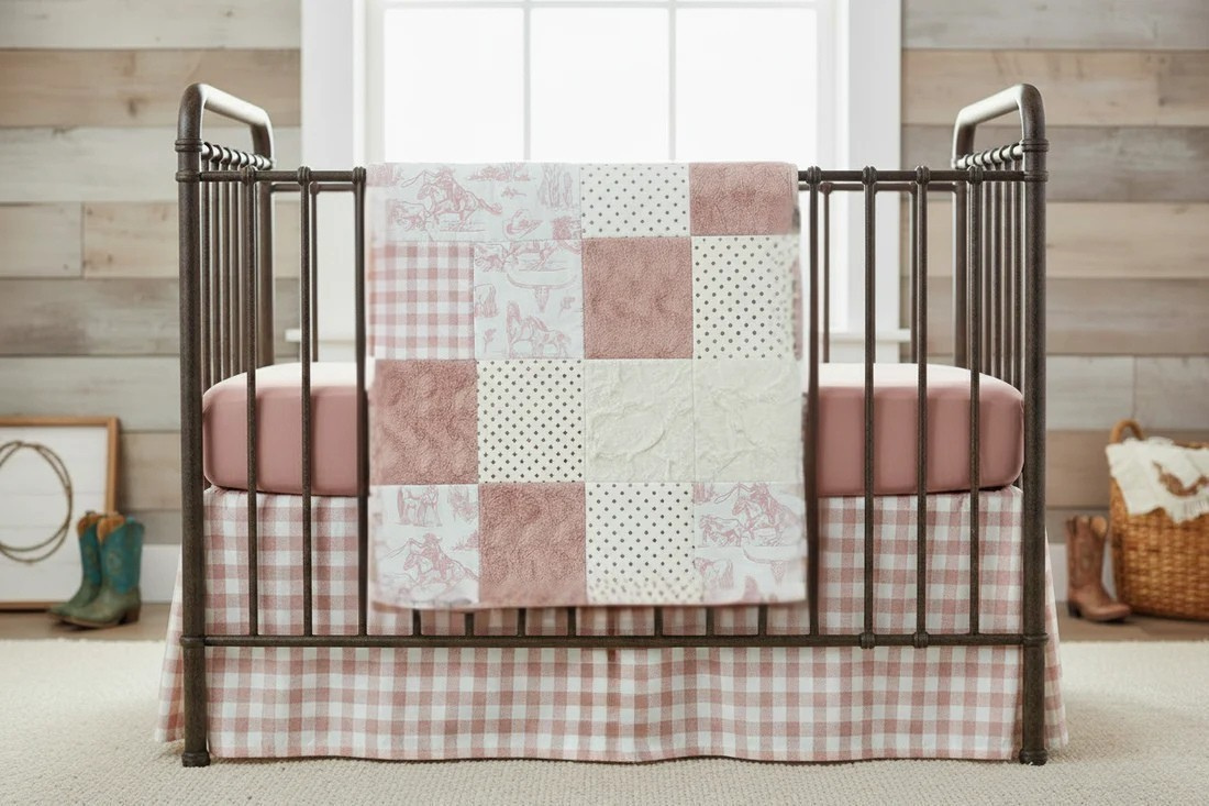 cowgirl-toile-western-crib-bedding