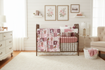 Elegant cowgirl nursery with dusty rose sheet