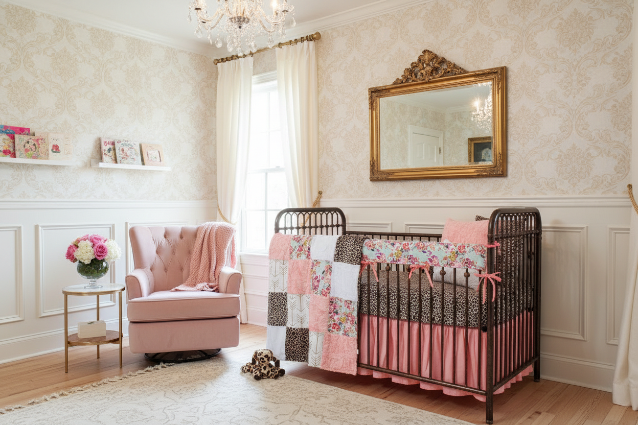 Elegant Luxury Summer Floral Nursery