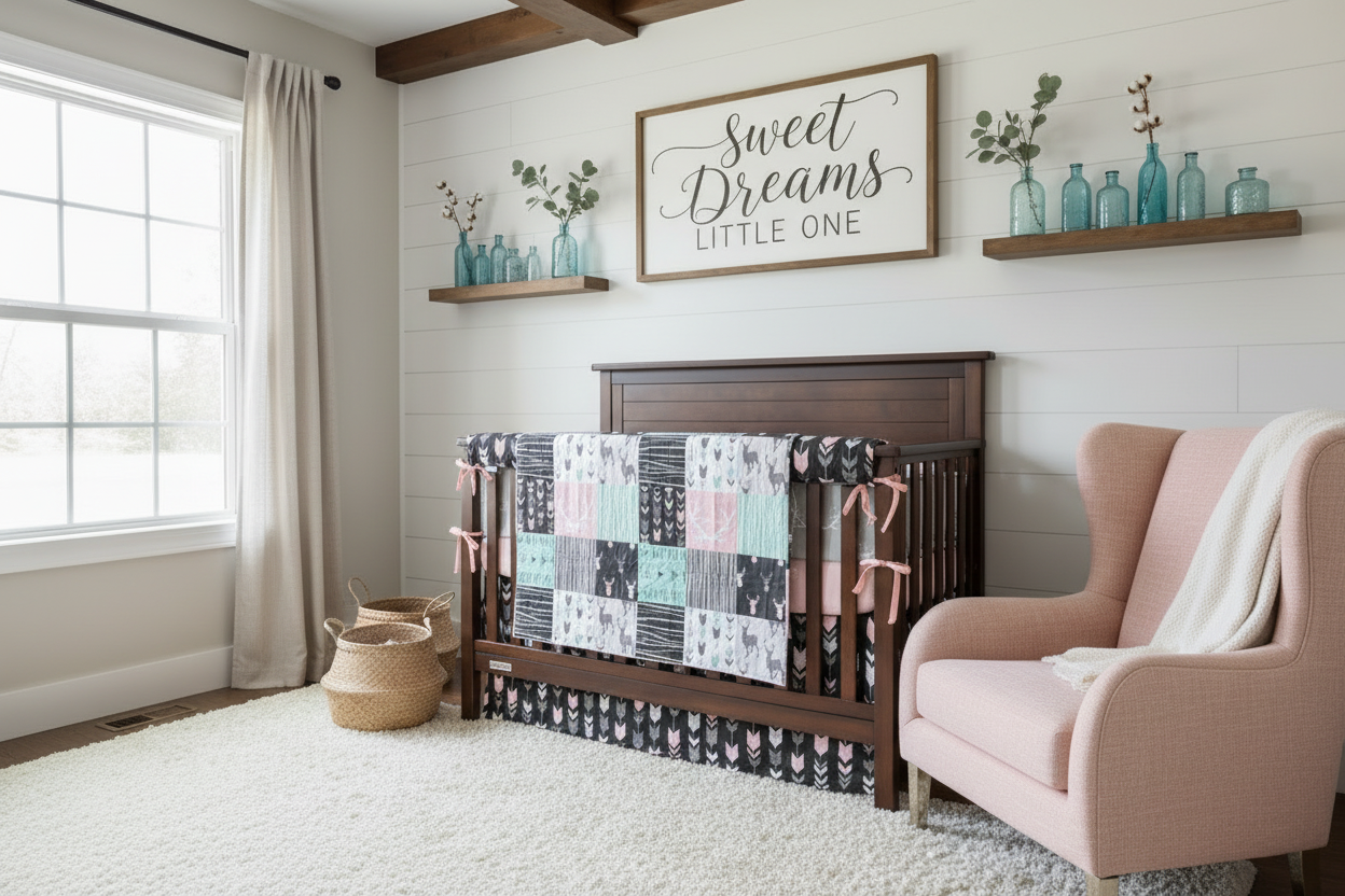 Elegant rustic nursery - alternate angle