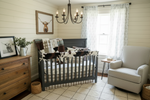 Farmhouse and Cow Minky Farmhouse Nursery - Longhorn Above Left Corner