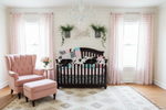 gray cactus and cow minky girl crib bedding
