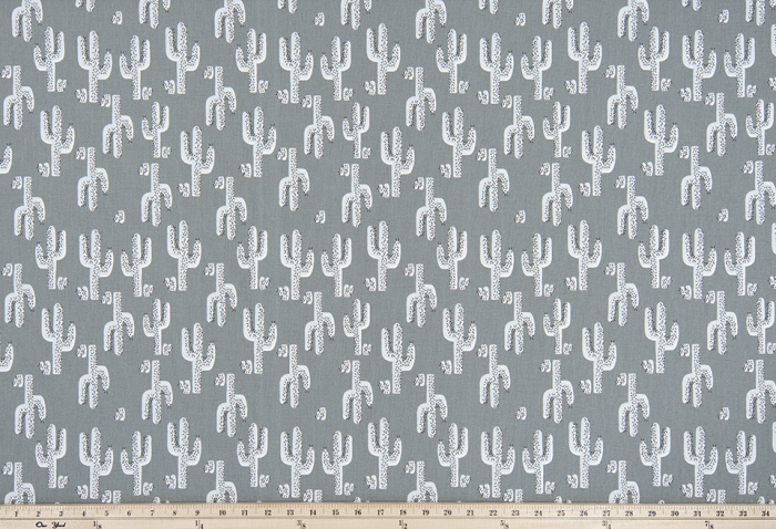 Twin, Full, Queen, or King Comforter - Gray Cactus - DBC Baby Bedding Co 