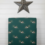 Hunter Green Duck Woodland Sheet - Larger Mattress