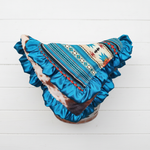 Teal Aztec and Cow Minky Western Lovey - DBC Baby Bedding Co 