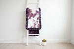 Plum Calf Minky Western Ruffle Blanket on white blanket ladder