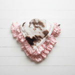 Brown Sugar Cow with Blush Satin Western Lovey - DBC Baby Bedding Co 