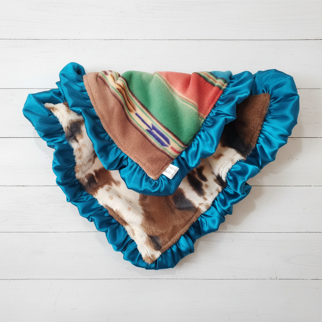 Serape Fleece and Cow Minky Western Lovey - DBC Baby Bedding Co 