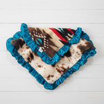 Brown Aztec and Cow Minky Western Lovey - DBC Baby Bedding Co 