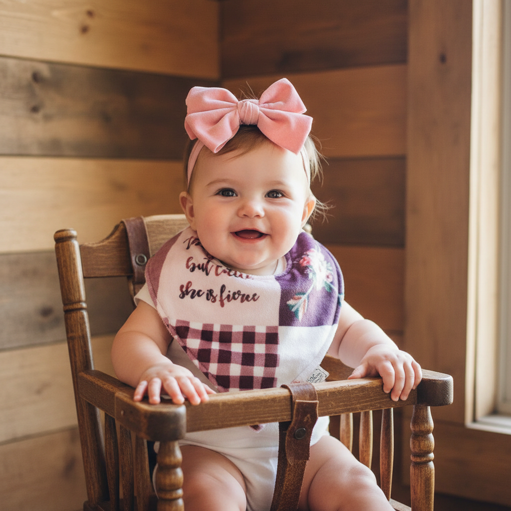 Cowgirl Western Bib - DBC Baby Bedding Co 