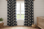 Navy Buck Woodland Curtains