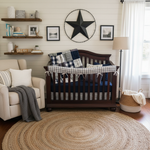 Navy Gray Check Balanced Room