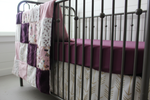 Plum Floral Pink Bedding Close-Up
