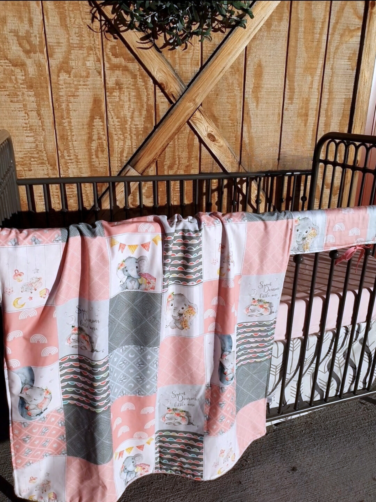 Girl Crib Bedding- Sweet Dreams Little One Elephant Baby Bedding and Nursery Coordinates - DBC Baby Bedding Co 