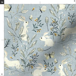 Bunnies and Butterflies Nature Neutral Crib Bedding - DBC Baby Bedding Co 