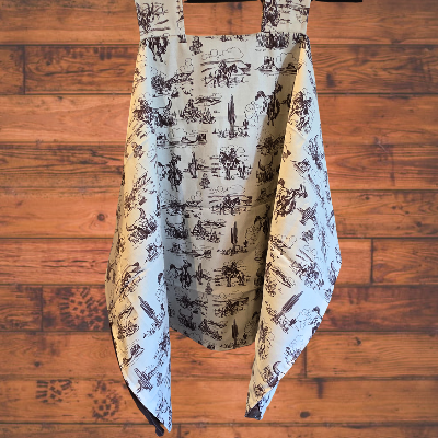 Western Cowboy Toile and Cow Minky Boy Crib Bedding - DBC Baby Bedding Co 