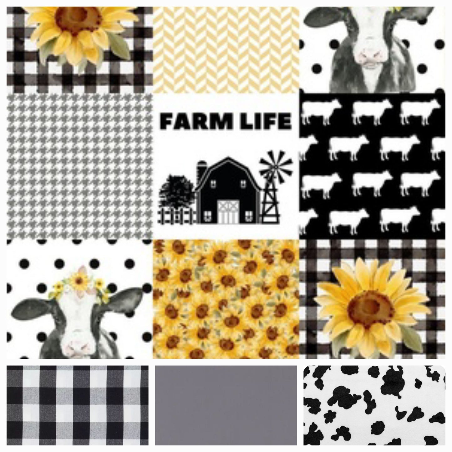 New Release Girl Crib Bedding- Sunflower and Cow Farm Life Baby & Toddler Bedding Collection