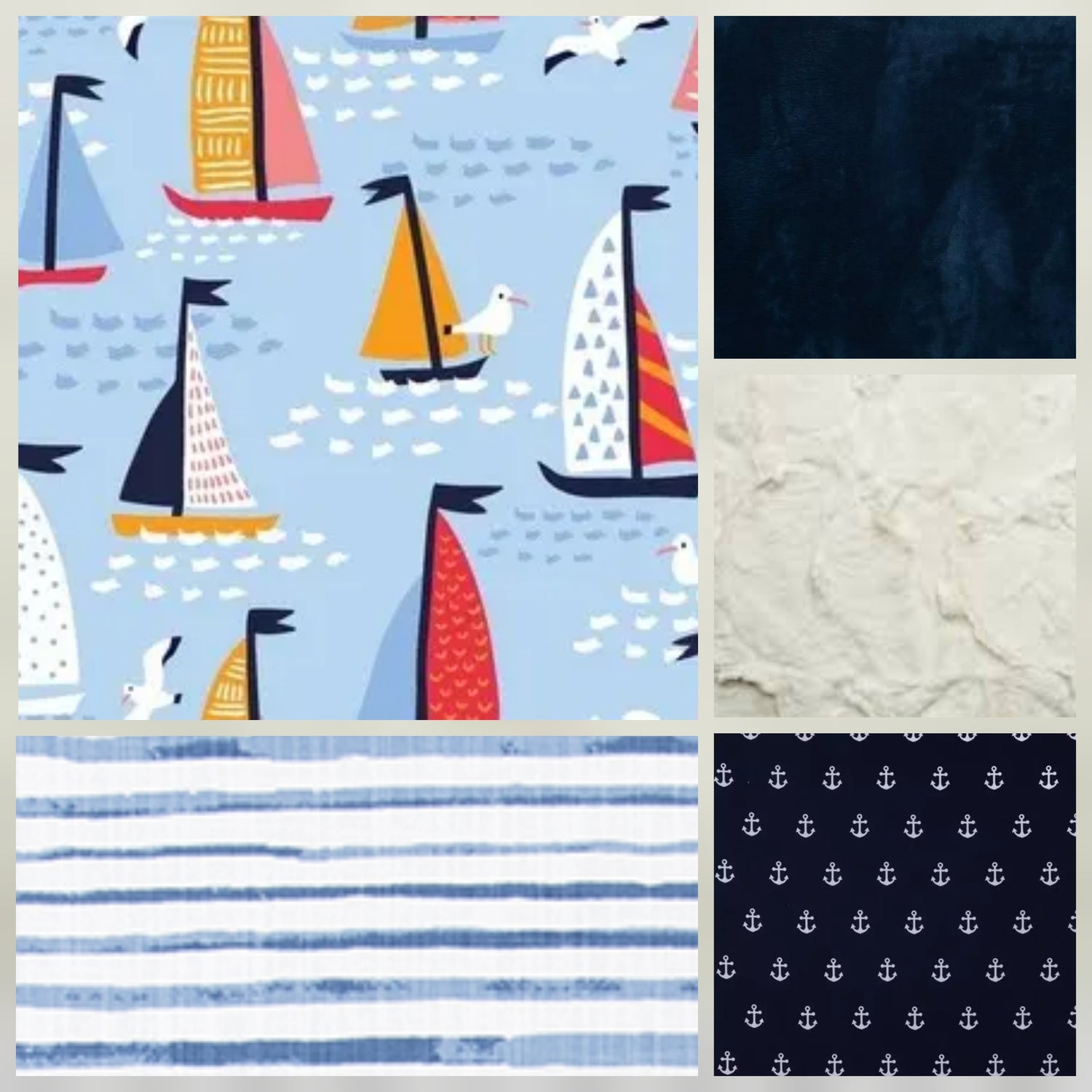 Regatta Sailing Nautical Boy Crib Bedding - DBC Baby Bedding Co 