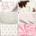 Cowgirl Toile Western Girl Crib Bedding - DBC Baby Bedding Co 