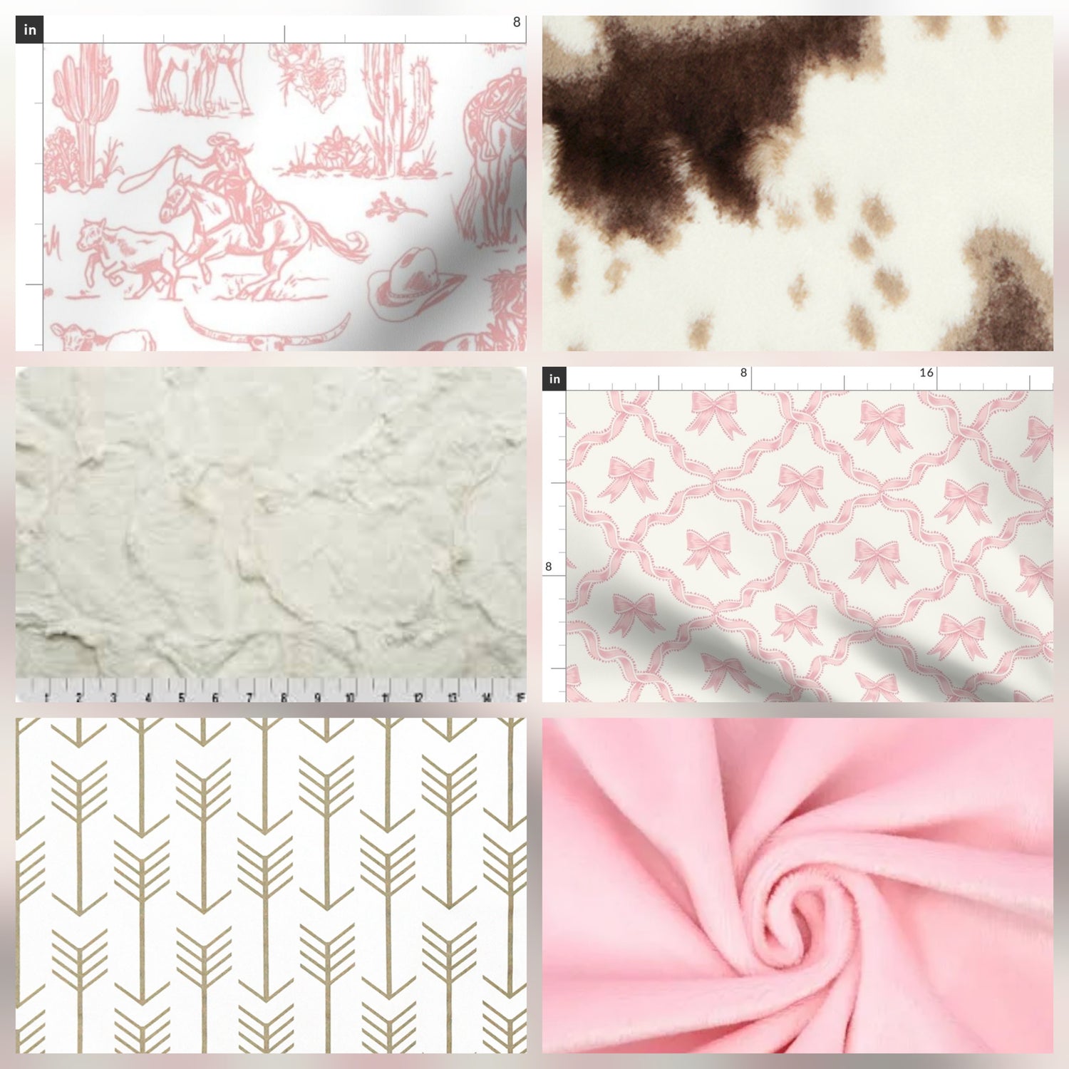Cowgirl Toile Western Girl Crib Bedding - DBC Baby Bedding Co 