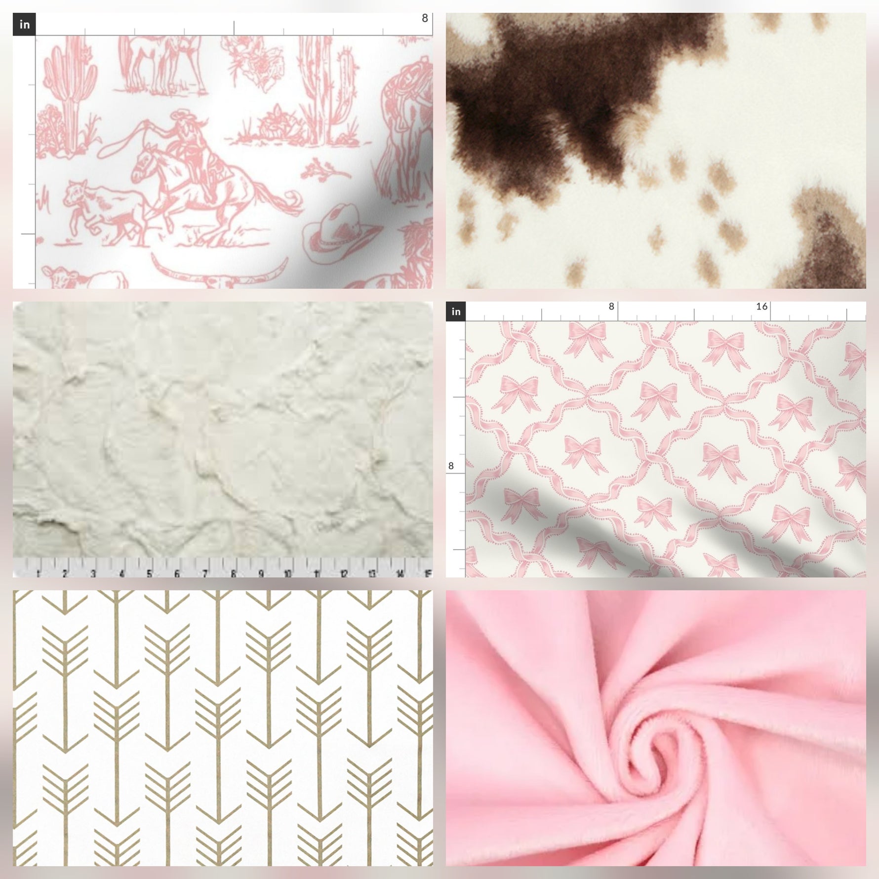 Cowgirl Toile Western Girl Crib Bedding - DBC Baby Bedding Co 