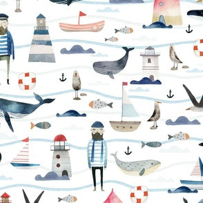 New Release Boy Crib Bedding- Life at Sea Nautical Baby & Toddler Bedding Collection