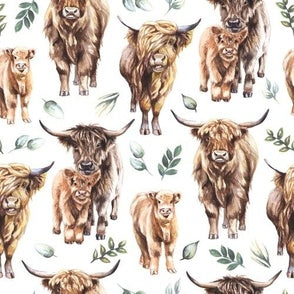 Highland Cow Farm Crib Sheet - DBC Baby Bedding Co 