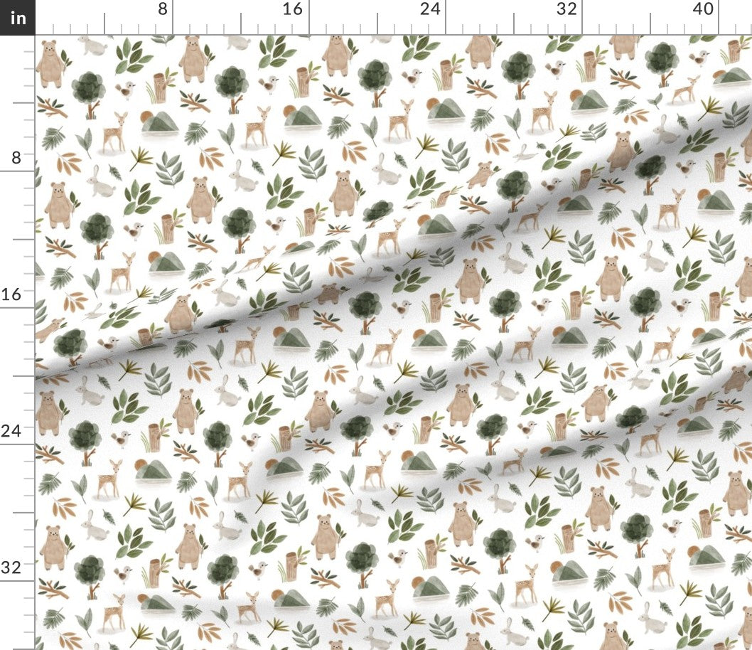 Bunny, Deer, Bear Woodland Boy Crib Bedding - DBC Baby Bedding Co 