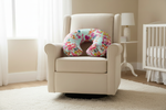 Summer Floral and Minky Nursing Pillow Cover on Chair