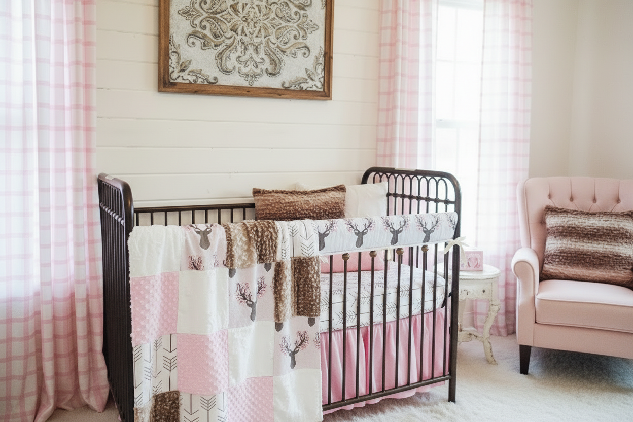 tulip fawn girl crib bedding