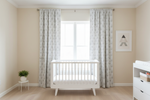White Gray Arrow Curtains - Modern Nursery