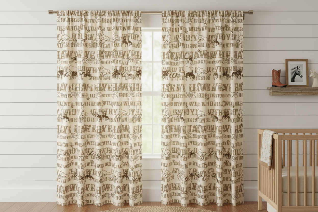 Wild West Cowboy Western Curtains