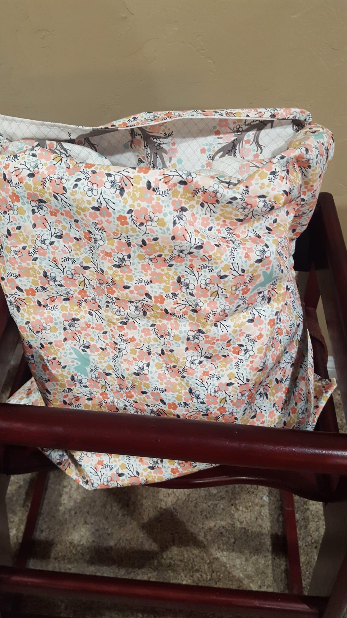 Cart Cover- Fawn and Meadow Flowers Bag Highchair/Cart Cover - DBC Baby Bedding Co 