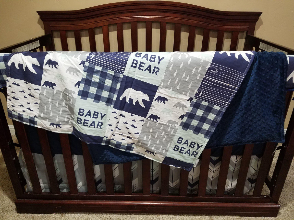 Ready to Ship- Baby Bear Crib bedding - DBC Baby Bedding Co 