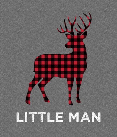 Standard Blanket- Little Man Deer - Red Black Buffalo Check - DBC Baby Bedding Co 
