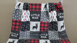 Blanket - Little Man Deer Patchwork Print Baby Blanket or Toddler Comforter - DBC Baby Bedding Co 