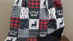 Blanket - Little Man Deer Patchwork Print Baby Blanket or Toddler Comforter - DBC Baby Bedding Co 