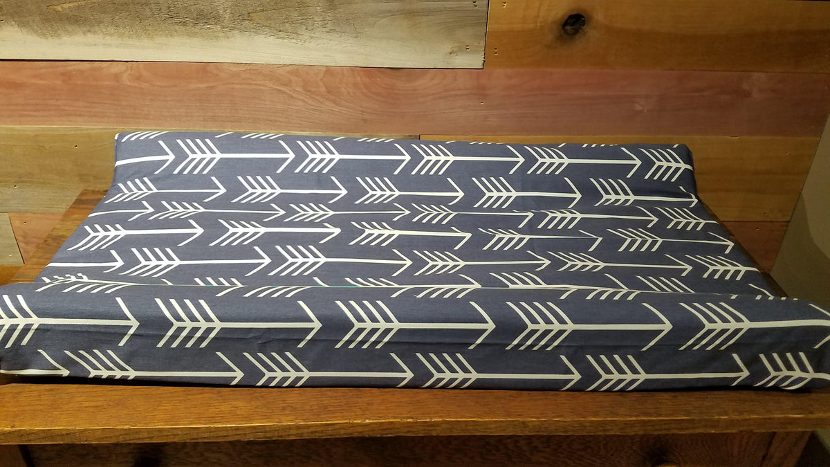Changing Pad Cover - Arrow in Navy - DBC Baby Bedding Co 
