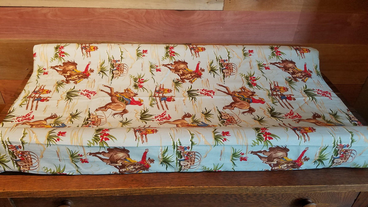 Changing Pad Cover - Cowboy in Barn Dandy - DBC Baby Bedding Co 