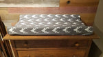 Gray Buck, Arrow, Tan Buffalo Check, Woodland Deer Crib Bedding