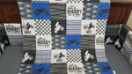 Custom Boy Crib Bedding - Dirt Bike, Race Flag Check, Motocross Collection - DBC Baby Bedding Co 